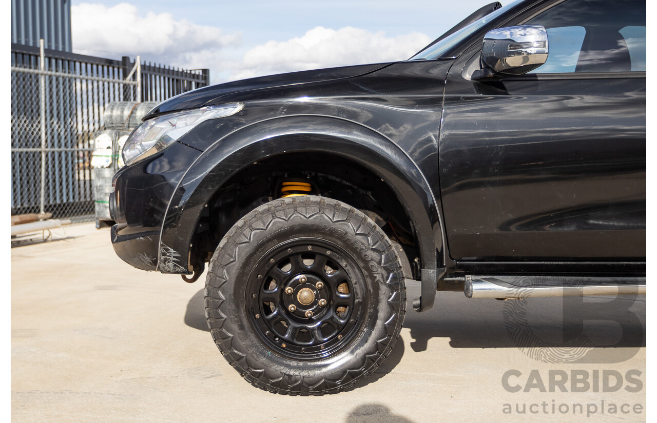 4/2016 Mitsubishi Triton GLS (4x4) MQ MY16 4d Dual Cab Utility Black Turbo Diesel 2.4L