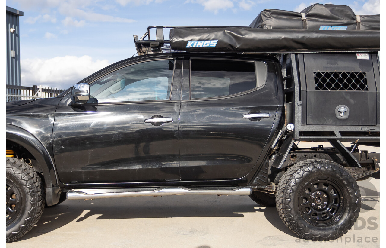 4/2016 Mitsubishi Triton GLS (4x4) MQ MY16 4d Dual Cab Utility Black Turbo Diesel 2.4L