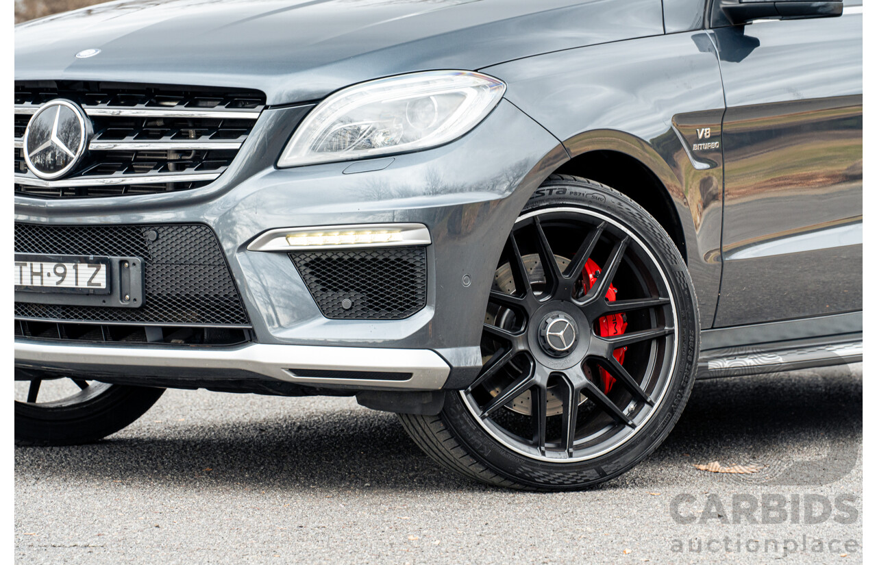 10/2012 Mercedes Benz ML63 AMG (4x4) 166 4d Wagon Tenorite Grey Metallic Twin Turbo V8 5.5L