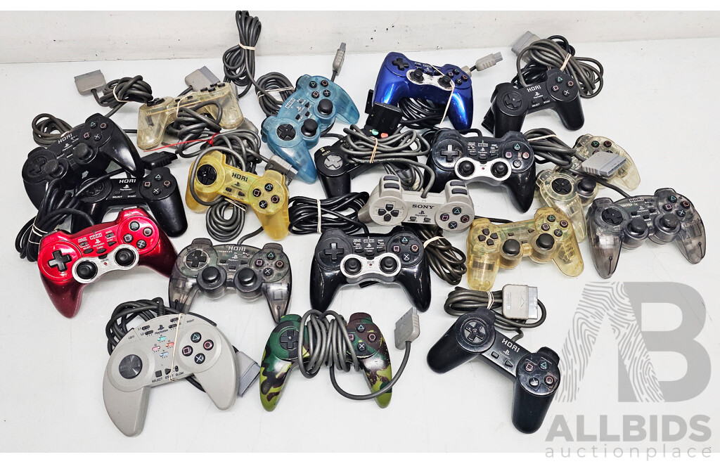 Collection of Playstation Controllers
