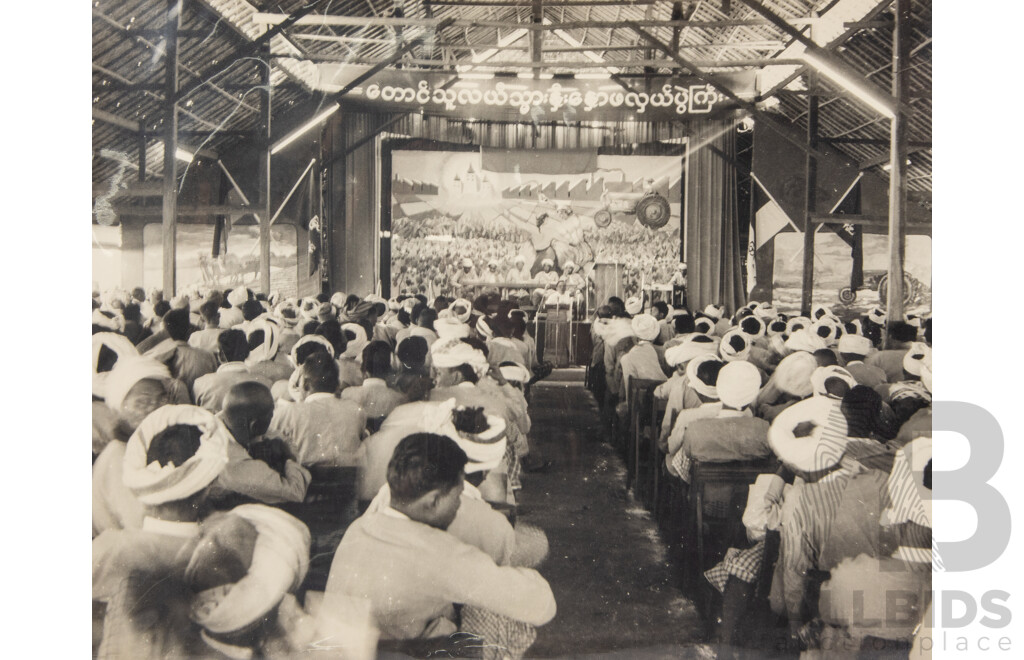 Very Interesting Historical Collection Black & White Photographs Featuring Varied Vistas & Scenes From Burma/Myanmar, 43 x 32 cm (album)