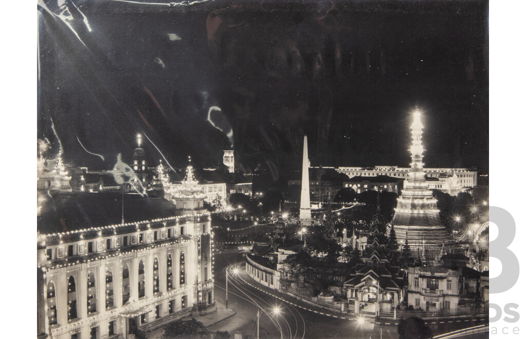 Very Interesting Historical Collection Black & White Photographs Featuring Varied Vistas & Scenes From Burma/Myanmar, 43 x 32 cm (album)