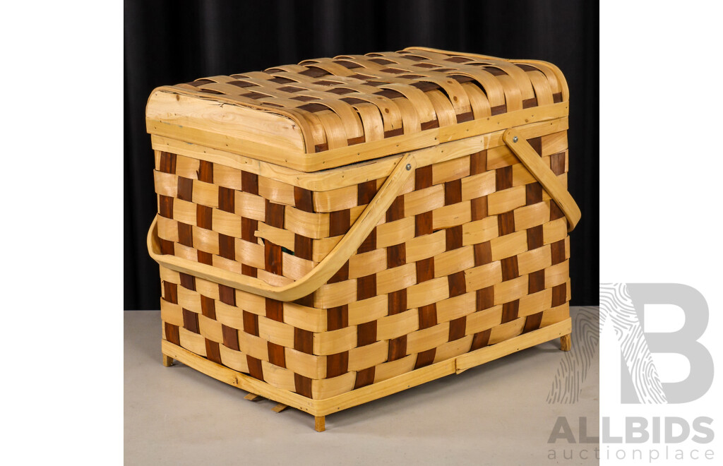 Cane Twin Handled Picnic Basket