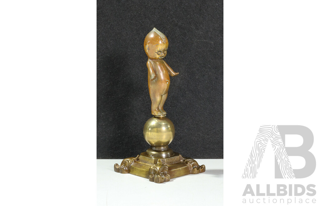 Small Reproduction Cast Brass Cupie Statue