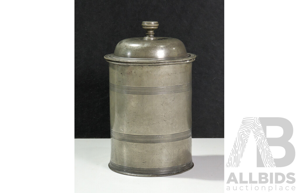 Vintage Lidded Pewter Vessel