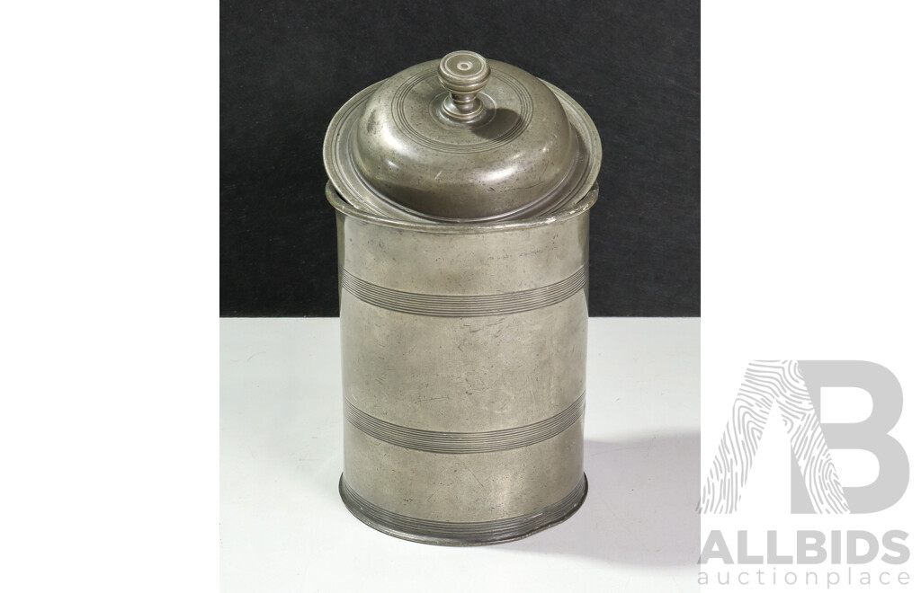 Vintage Lidded Pewter Vessel