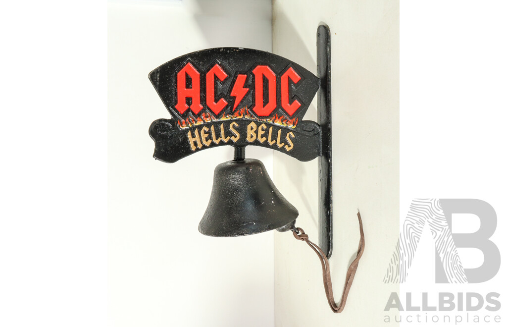 Cast Iron AC/DC Hells Bells Wall Mounted Doorbell