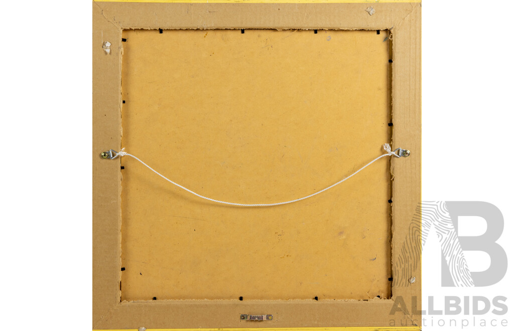 Wykeham Perry, (20th Century, Australian, 1936-2021), By the Water, Wonderful Vintage Oil on Board, 50 x 50 cm (frame)