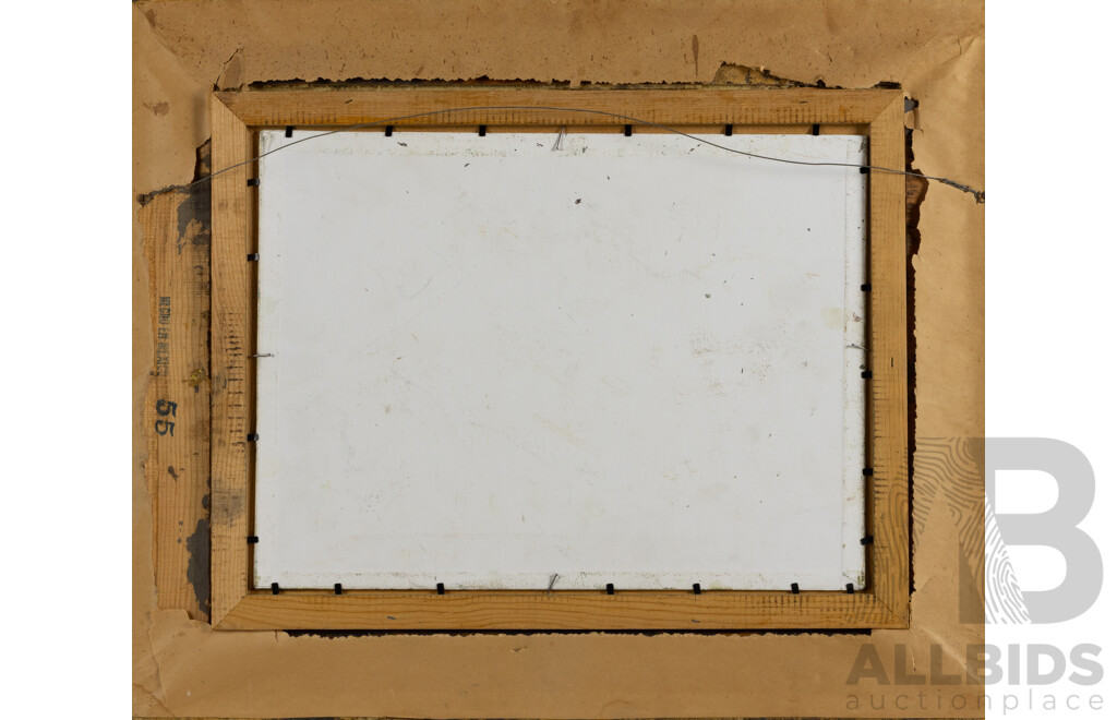 Wykeham Perry, (20th Century, Australian, 1936-2021), Riverside Shack, Lovely Vintage Oil on Board, 48 x 57 cm (frame)