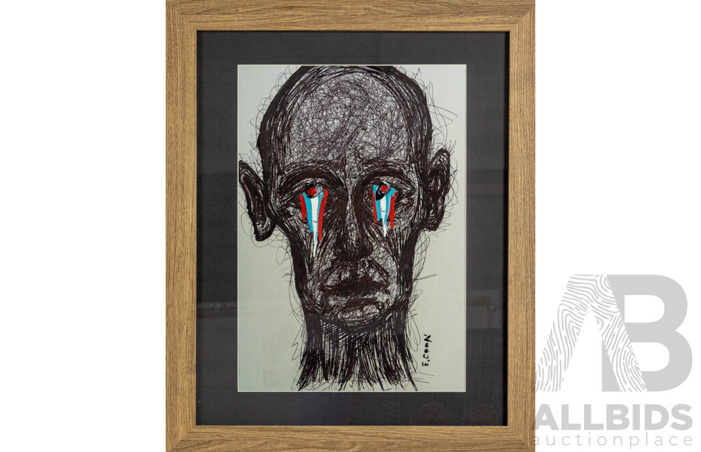 E.Coon, (20th Century), Emotion, Unique Original Mixed Media, 58 x 47 cm (frame)