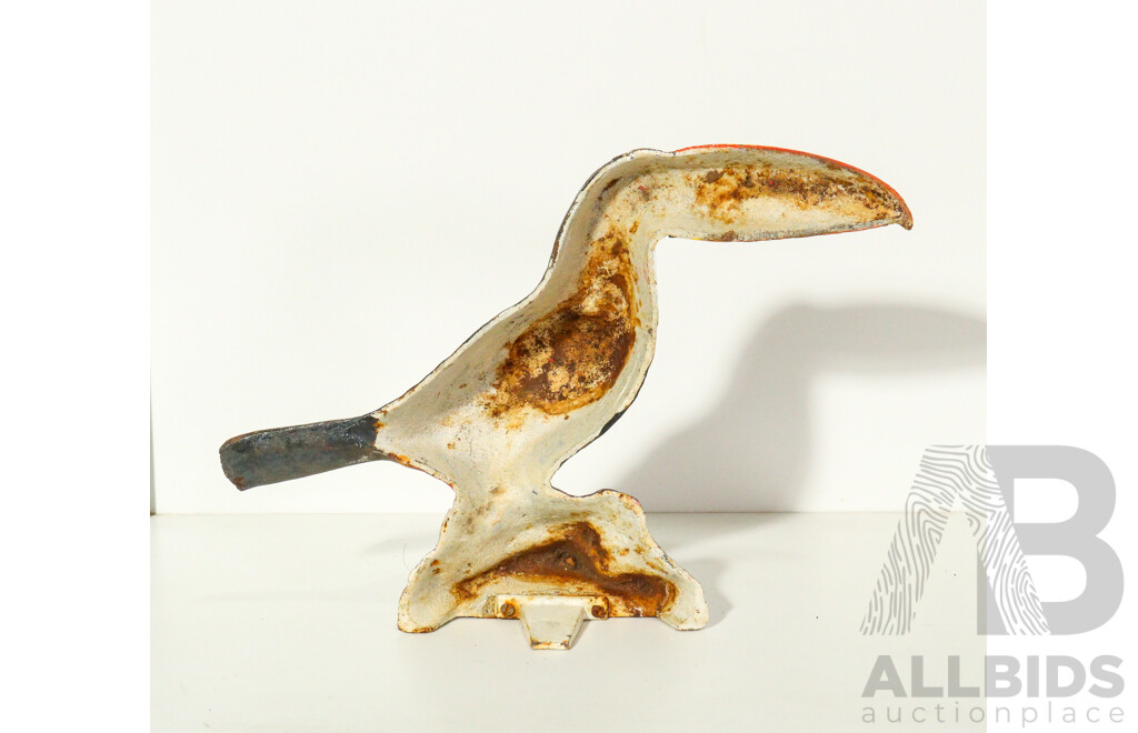 Cast Iron Welcome Bell with Cast Iron Toucan