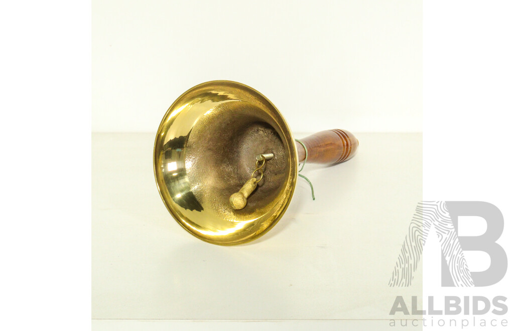 Classic Brass Hand Bell with Wooden Handle