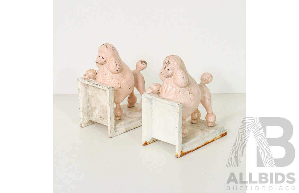 Pair of Cast Iron Poodle Bookends