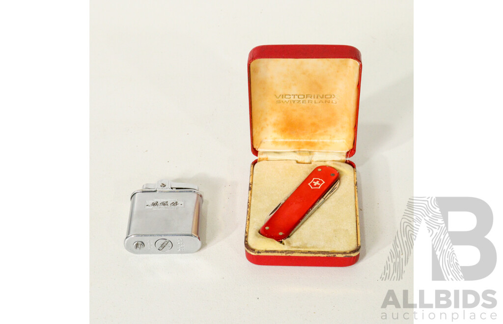 Assorted Collection of Five Pocket Knives, Japanese Abacus in Box, H.B.Bissell Spectacles and More