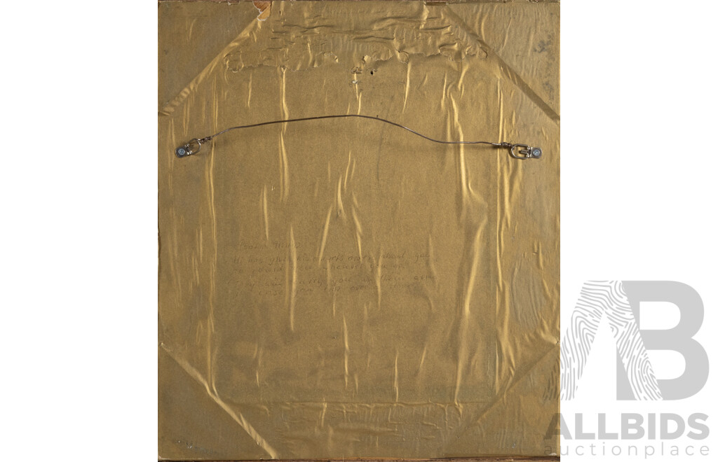 D. Veronika, (20th Century), Angel Playing Lute, Original Oil on Canvas Board, 45 x 40 cm (frame)