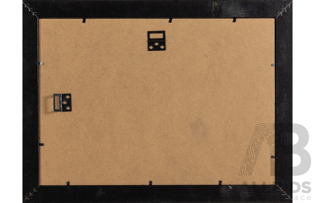 Pamela Irving, (20th Century, Australian, 1960-), Black Rock Bird (2020), Wonderful Original Collage, 36 x 48 cm (frame)