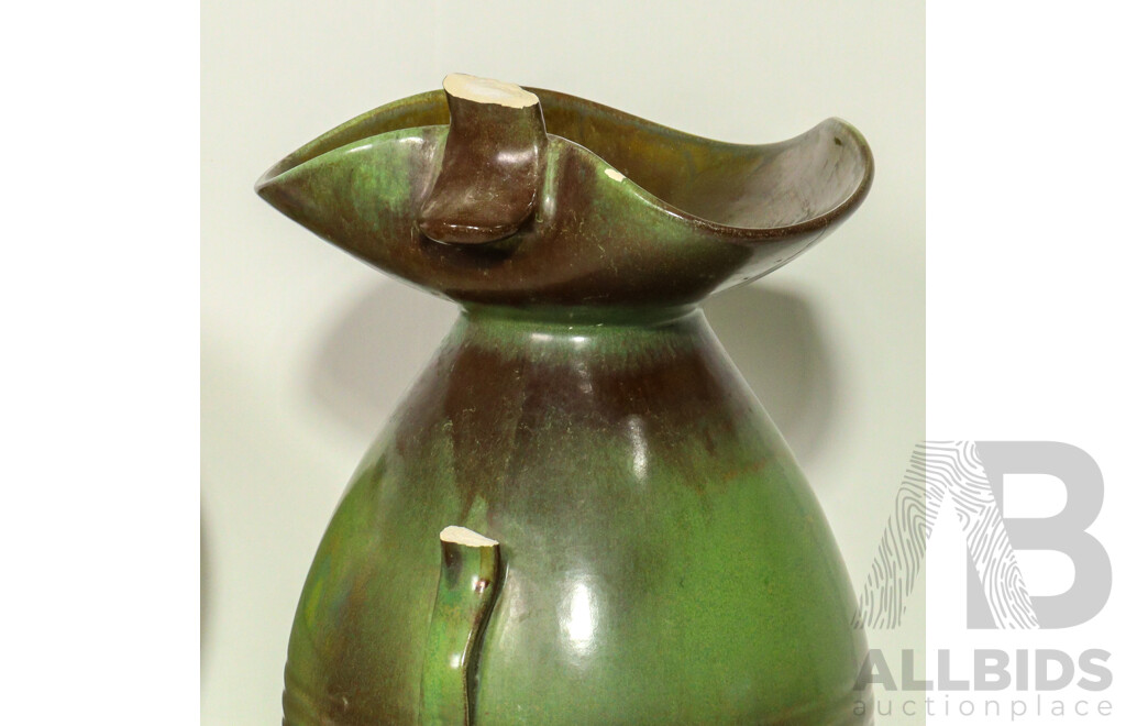 Set of 3 Ceramic and Glass Vases