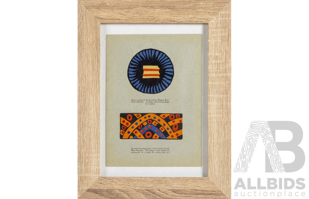 Artists Unknown (20th Century, Indigenous-Australian), South Alligator River & Dancing Board (1925), Antique Colour Print, 37 x 29 cm