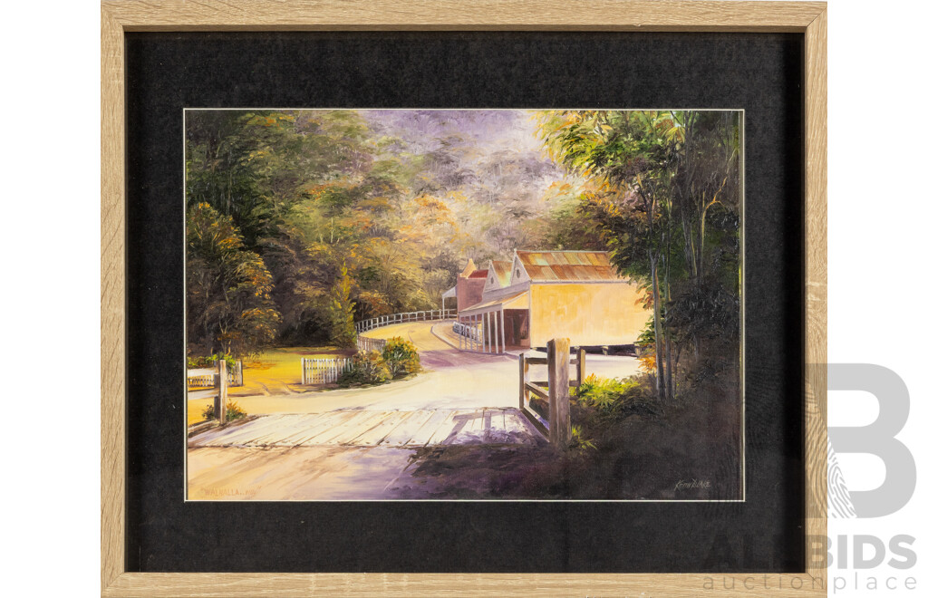 Keith Blake, (20th Century, Australian), Walhalla, Vic, Original Oil on Canvas Board, 43 x 53 cm (frame)