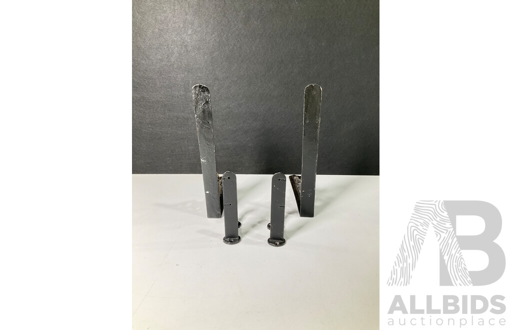 Two Pairs of Cast Iron Wall Mounts