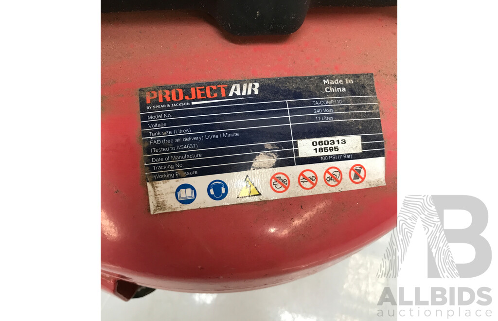 Spear & Jackson Project Air 11L Air Compressor