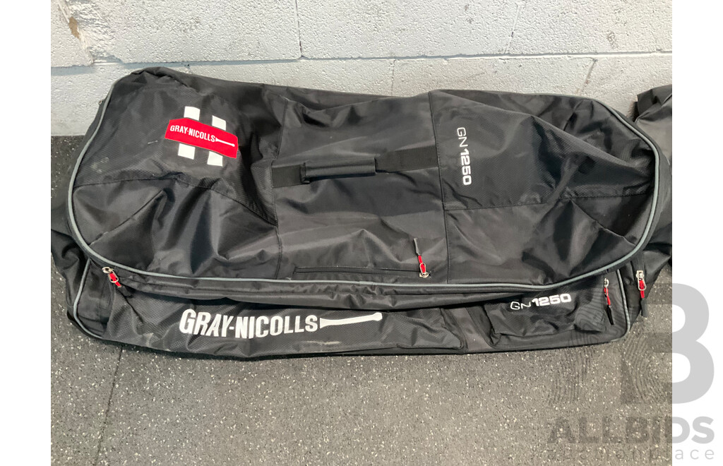 GRAY NICOLLS (GN1250) Cricket Bag and DENALI Expedition Duffle Bag - ORP $ 359 - Lot of 2