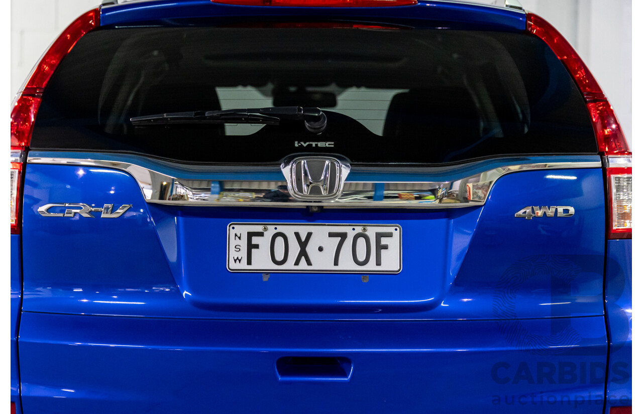 05/2016 Honda CR-V VTi-L (4x4) 4x4 30 Series 2 MY17 4d Wagon Brilliant Sporty Blue Metallic 2.4L