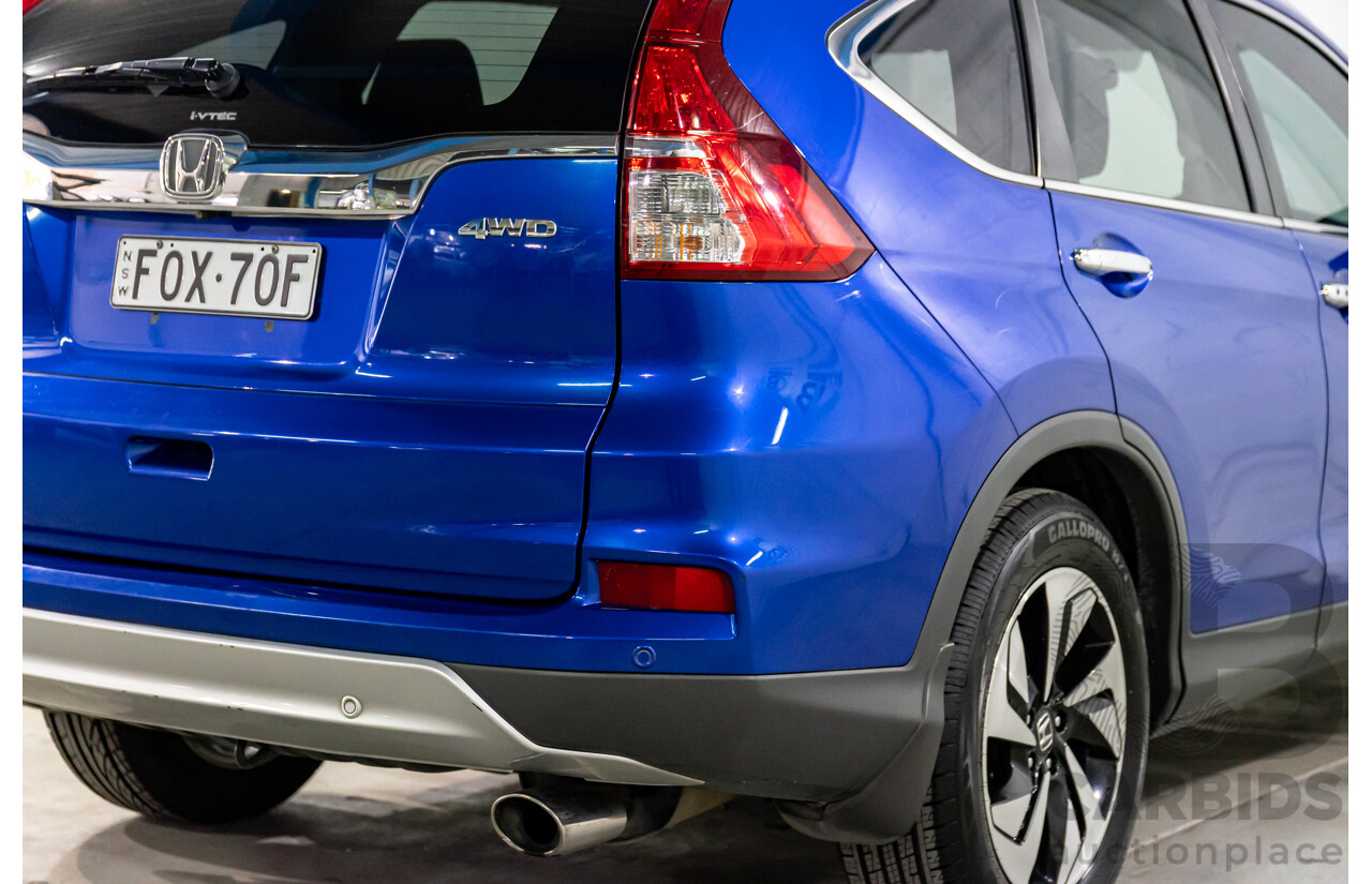 05/2016 Honda CR-V VTi-L (4x4) 4x4 30 Series 2 MY17 4d Wagon Brilliant Sporty Blue Metallic 2.4L
