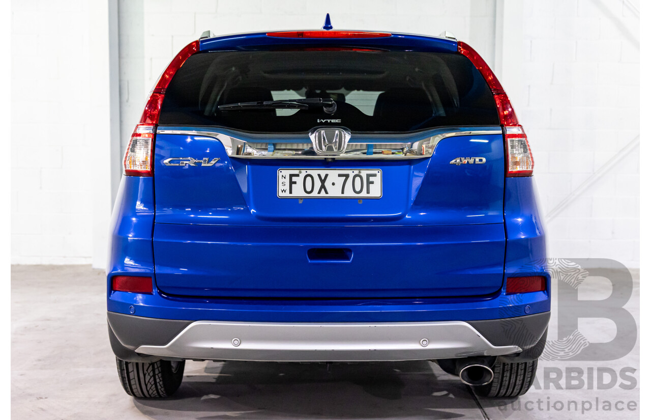 05/2016 Honda CR-V VTi-L (4x4) 4x4 30 Series 2 MY17 4d Wagon Brilliant Sporty Blue Metallic 2.4L