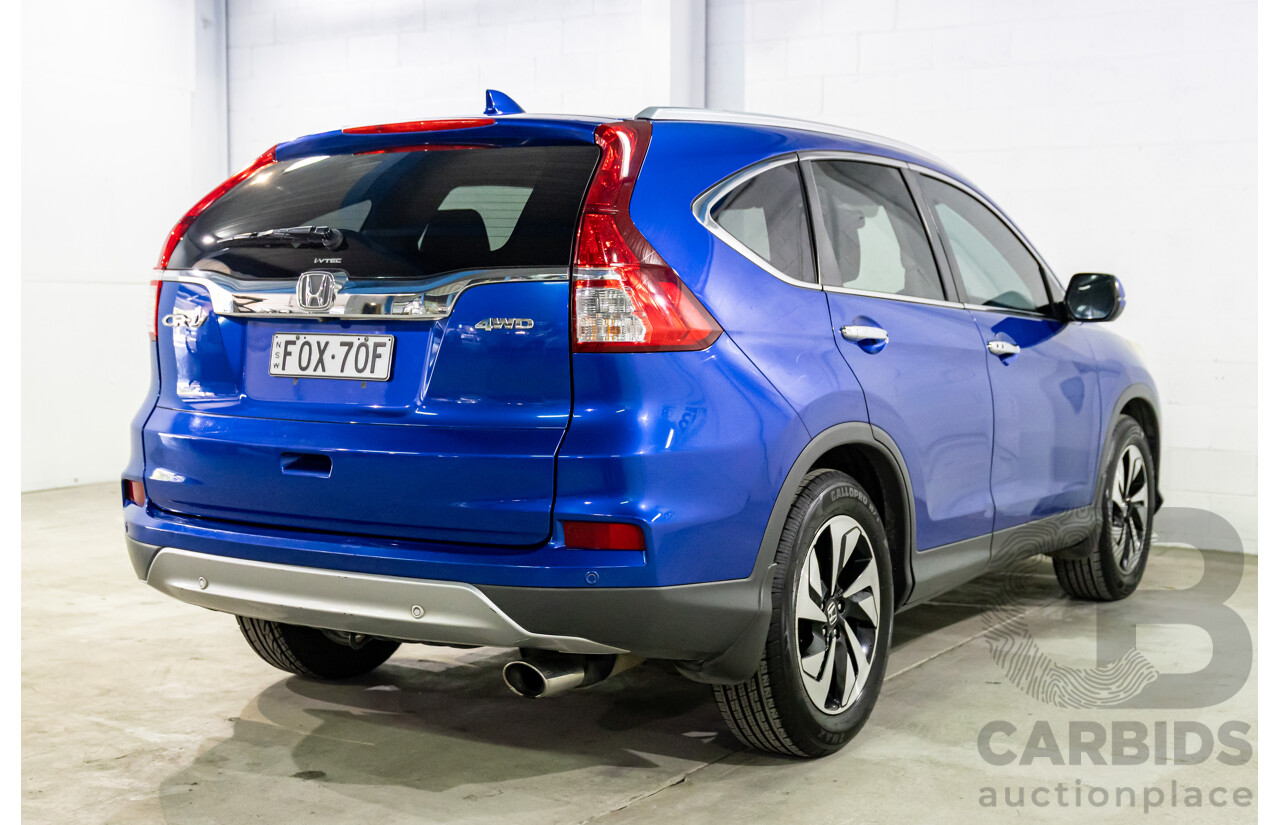 05/2016 Honda CR-V VTi-L (4x4) 4x4 30 Series 2 MY17 4d Wagon Brilliant Sporty Blue Metallic 2.4L