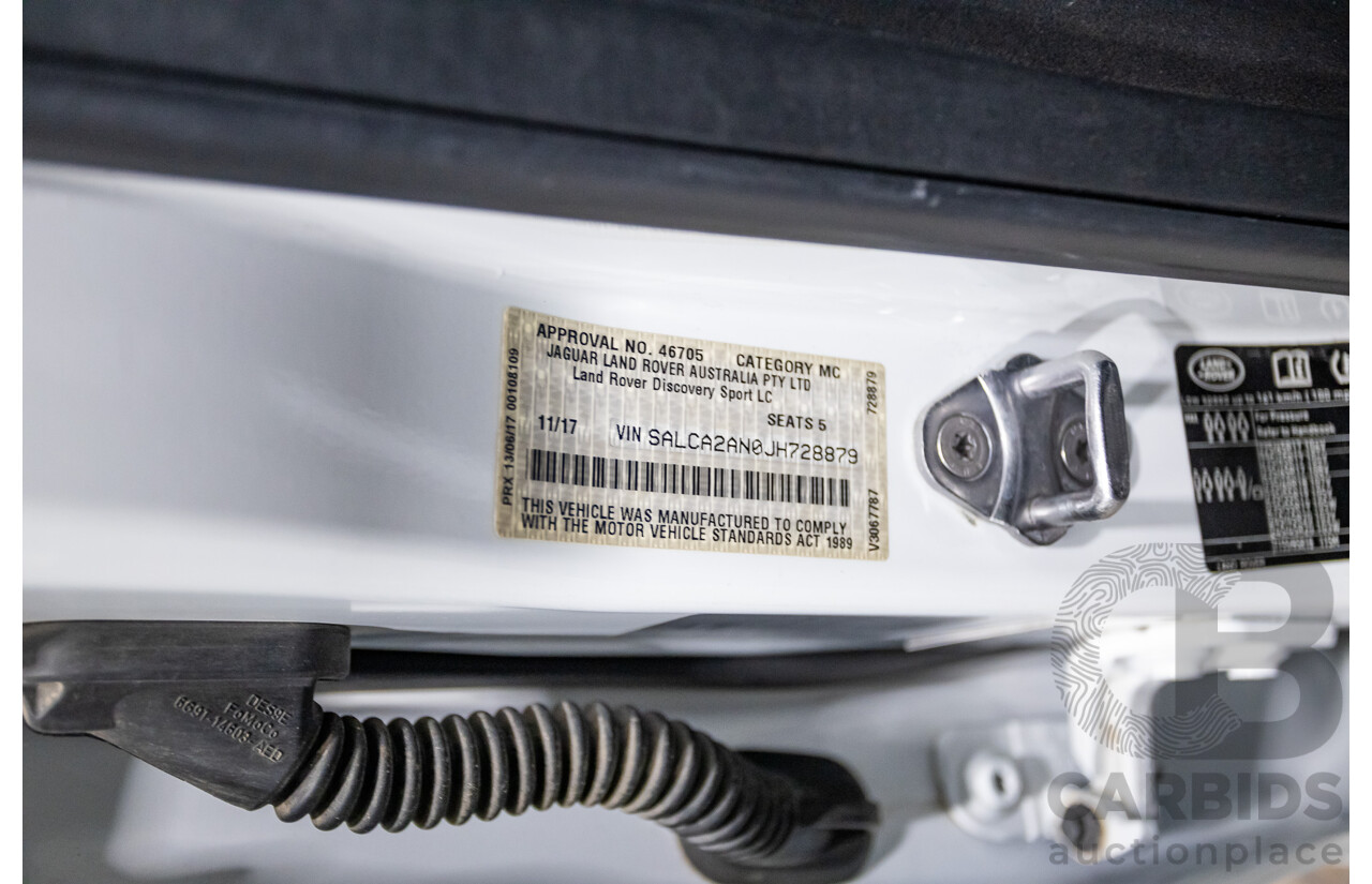 11/2017 Land Rover Discovery Sport TD4 180 HSE  (AWD) LC MY17 4D Wagon White Turbo Diesel 2.0L