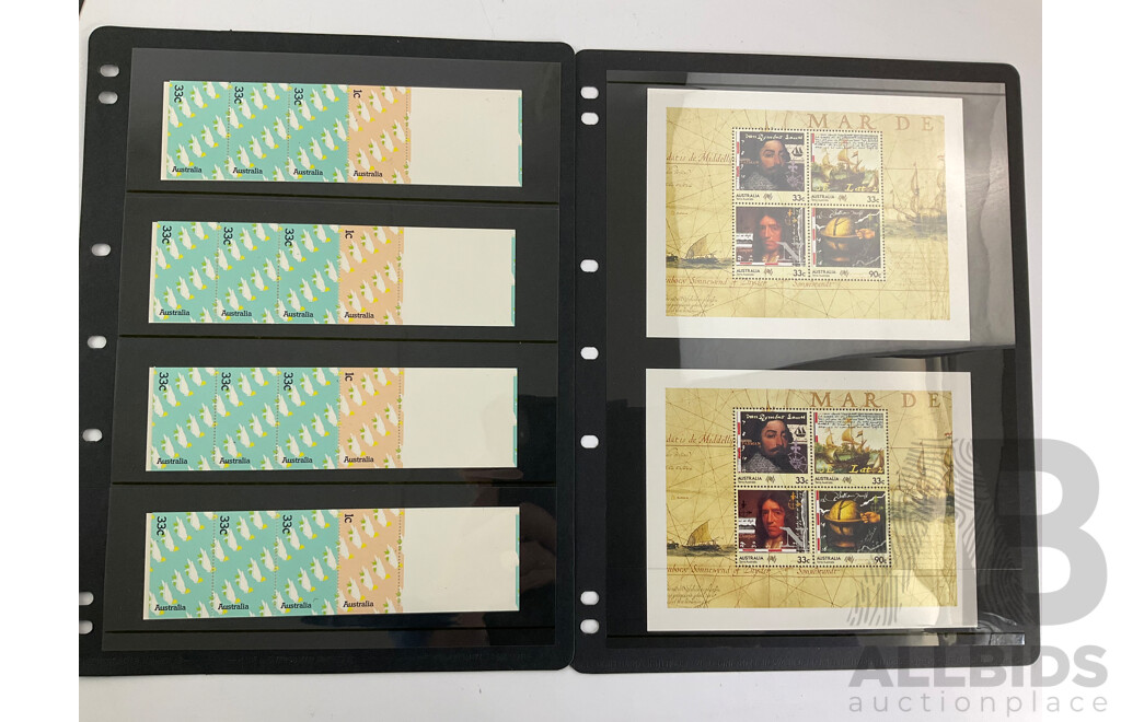 Collection of Australian 1980's Mint Stamp Blocks and Mini Sheets Including Sets, Terra Australis, Classic Australian Story Books and More