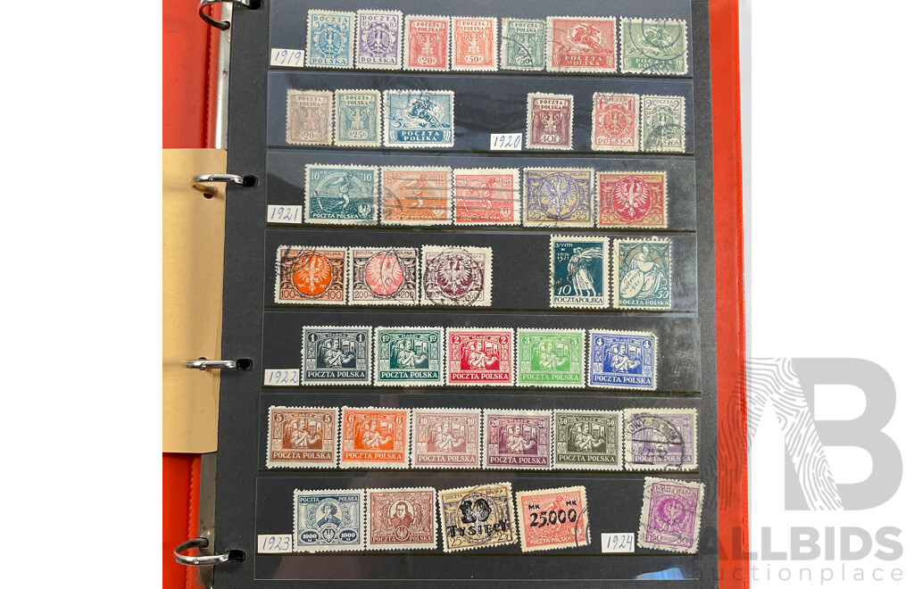 Album of Antique/Vintage International Stamps Including Poland, Portugal, Romania, USSR, San Remo, Spain, Sweden, Switzerland, Turkey, Vatican City, Yugoslavia