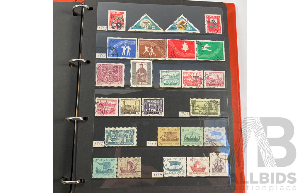 Album of Antique/Vintage International Stamps Including Poland, Portugal, Romania, USSR, San Remo, Spain, Sweden, Switzerland, Turkey, Vatican City, Yugoslavia