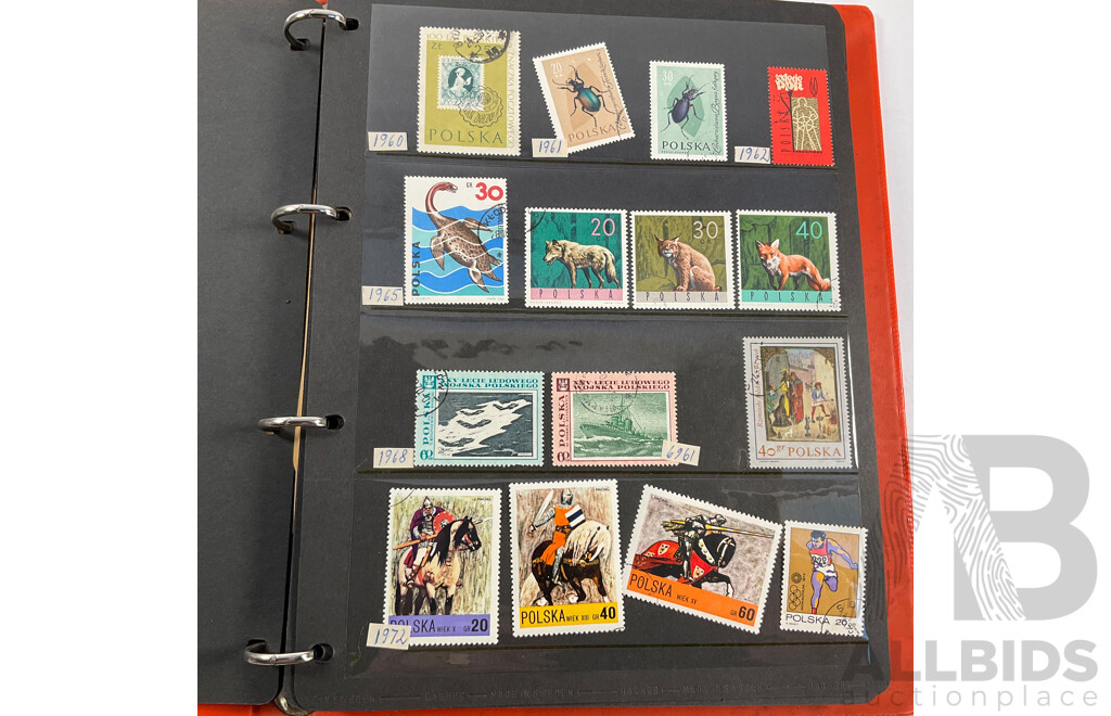 Album of Antique/Vintage International Stamps Including Poland, Portugal, Romania, USSR, San Remo, Spain, Sweden, Switzerland, Turkey, Vatican City, Yugoslavia