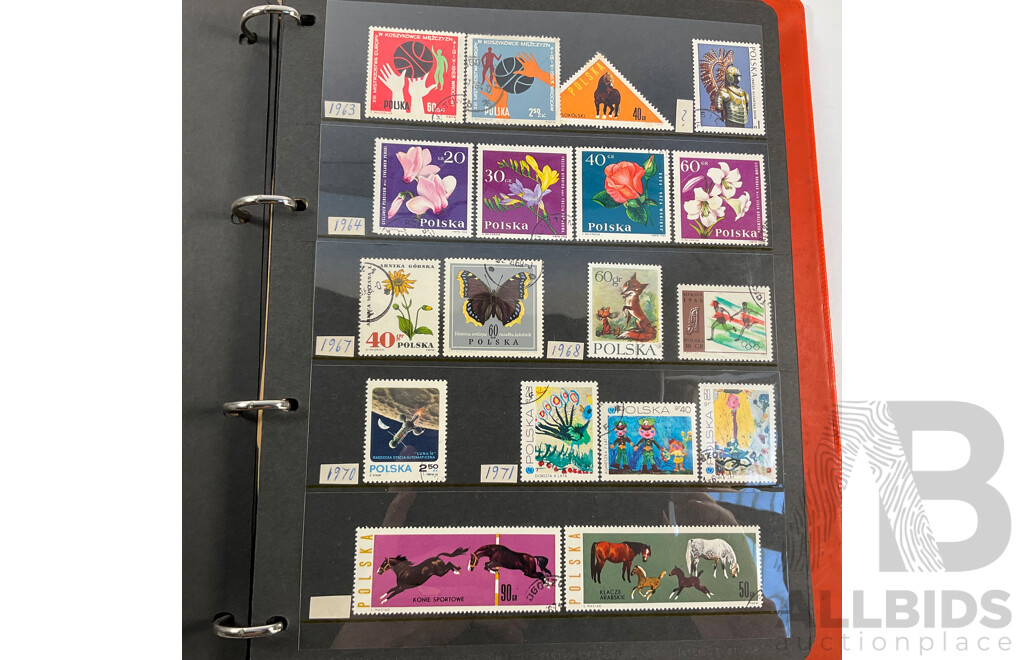 Album of Antique/Vintage International Stamps Including Poland, Portugal, Romania, USSR, San Remo, Spain, Sweden, Switzerland, Turkey, Vatican City, Yugoslavia