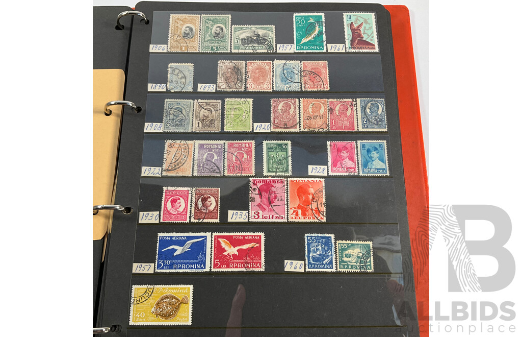 Album of Antique/Vintage International Stamps Including Poland, Portugal, Romania, USSR, San Remo, Spain, Sweden, Switzerland, Turkey, Vatican City, Yugoslavia