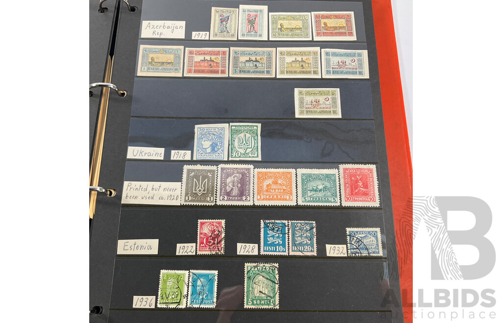 Album of Antique/Vintage International Stamps Including Poland, Portugal, Romania, USSR, San Remo, Spain, Sweden, Switzerland, Turkey, Vatican City, Yugoslavia