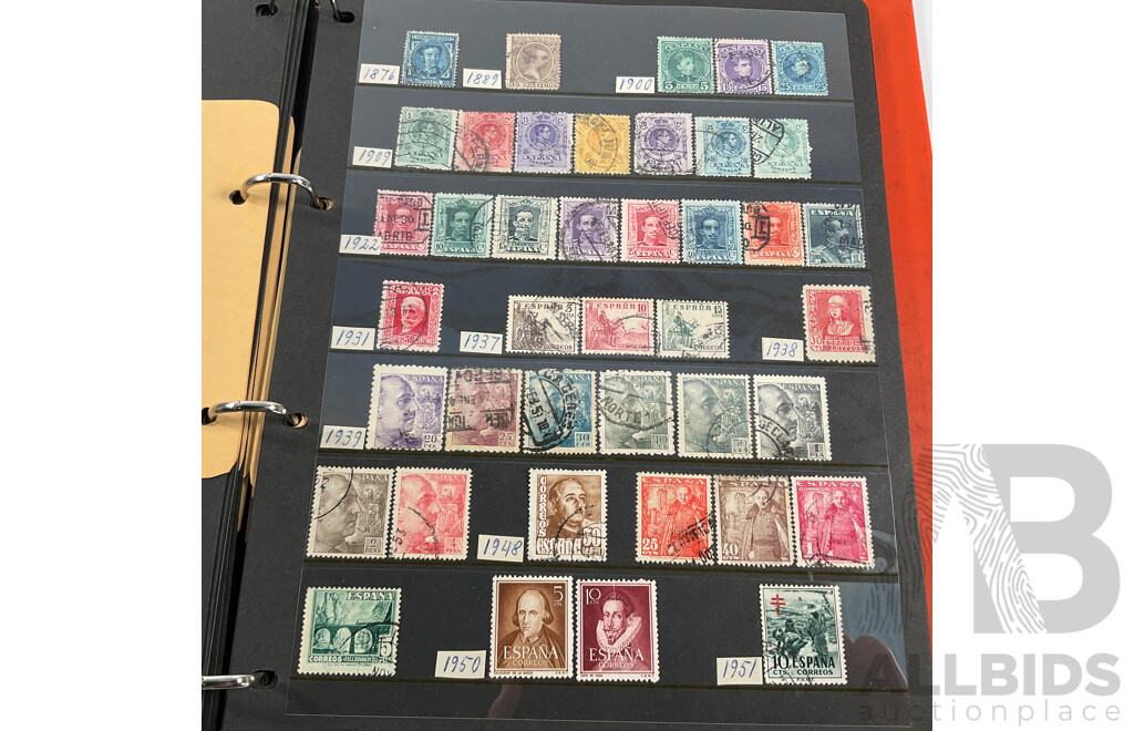 Album of Antique/Vintage International Stamps Including Poland, Portugal, Romania, USSR, San Remo, Spain, Sweden, Switzerland, Turkey, Vatican City, Yugoslavia