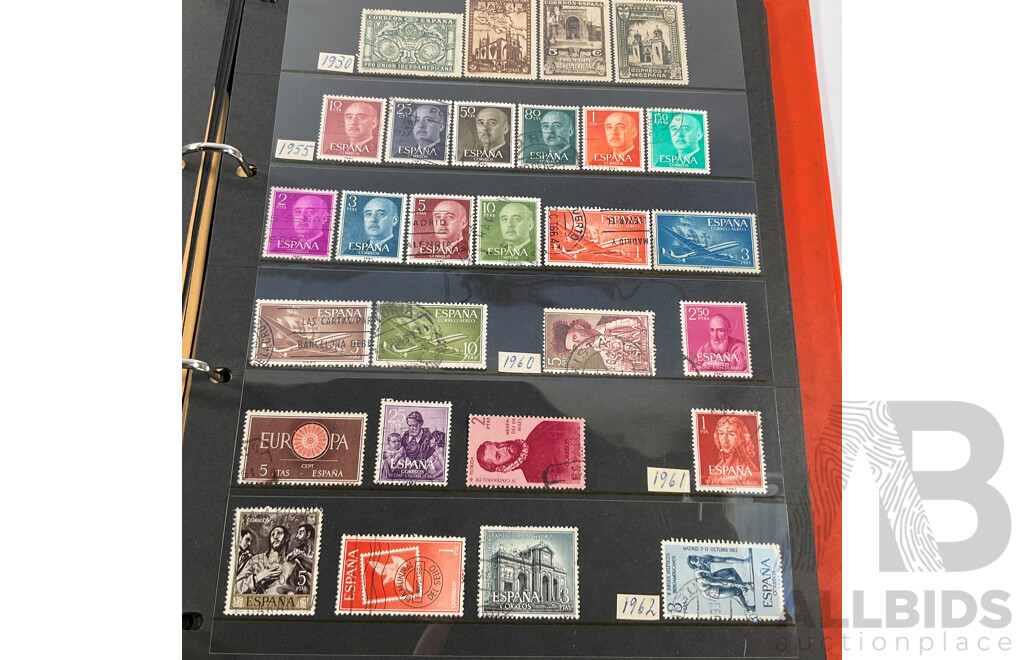 Album of Antique/Vintage International Stamps Including Poland, Portugal, Romania, USSR, San Remo, Spain, Sweden, Switzerland, Turkey, Vatican City, Yugoslavia