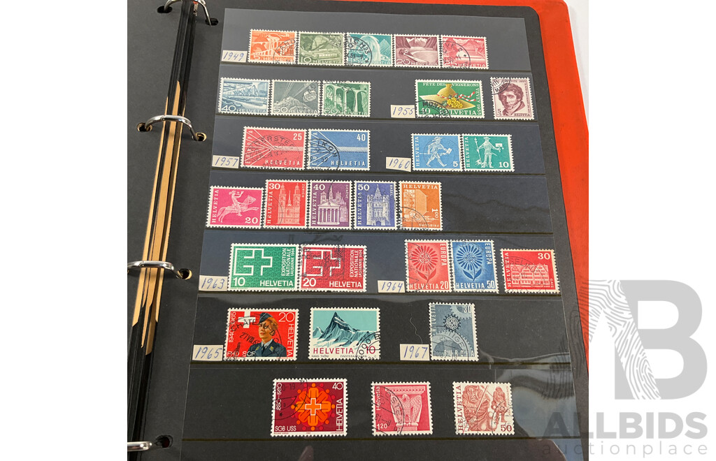 Album of Antique/Vintage International Stamps Including Poland, Portugal, Romania, USSR, San Remo, Spain, Sweden, Switzerland, Turkey, Vatican City, Yugoslavia