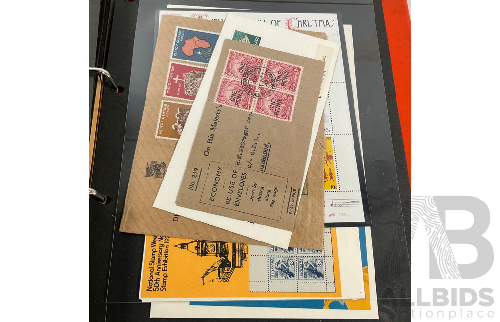 Two Albums of Antique and Vintage Stamps Including Nauru, PNG, Africa, South America, China, Central America, Japan, Middle East, Singapore, Greece, Hungary, Italy, Ireland, Norway