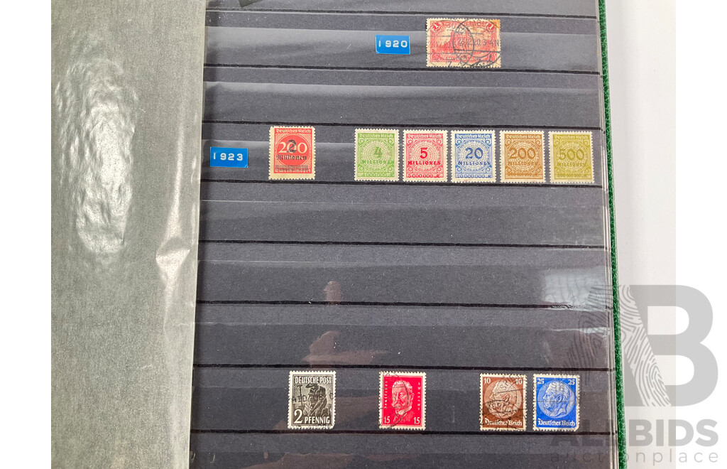 Album of German Mint and Cancelled Stamps Spanning 1920's to 2000's Including Sets and Multiples