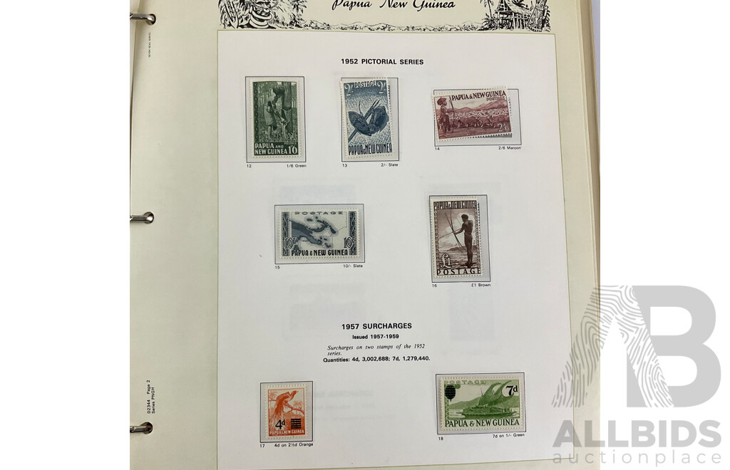 Papua New Guinea Seven Seas Mint Stamp Album 1952 to 1986