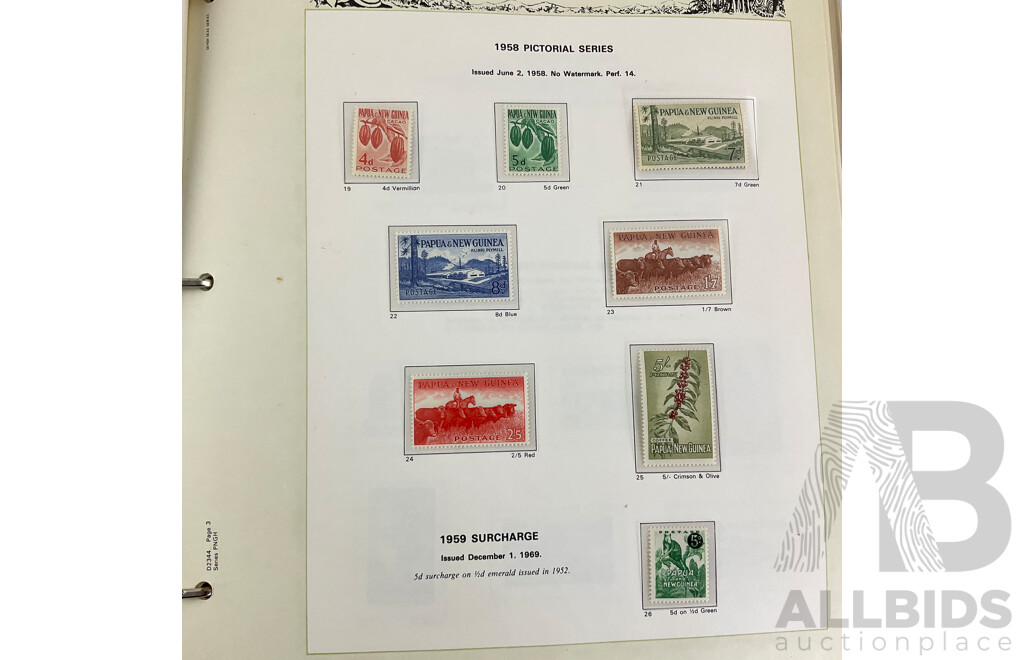 Papua New Guinea Seven Seas Mint Stamp Album 1952 to 1986