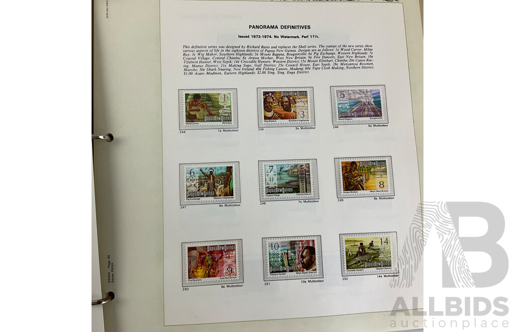 Papua New Guinea Seven Seas Mint Stamp Album 1952 to 1986