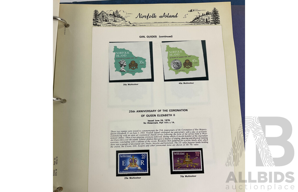 Australian Dependencies Seven Seas Mint Stamp Album Antarctica 1957 to Norfolk Island 1981