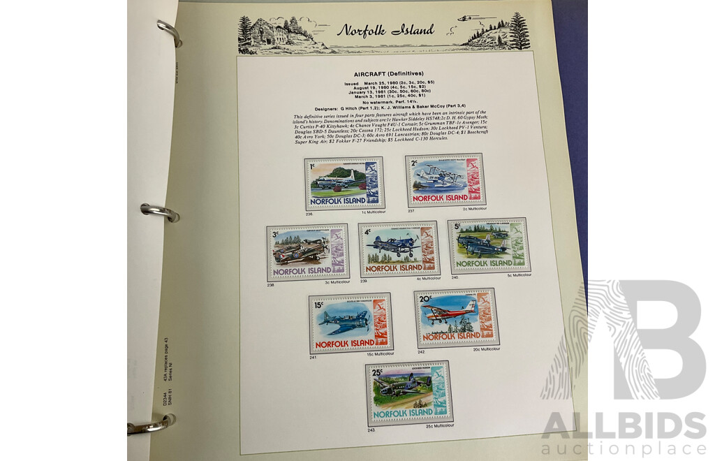 Australian Dependencies Seven Seas Mint Stamp Album Antarctica 1957 to Norfolk Island 1981