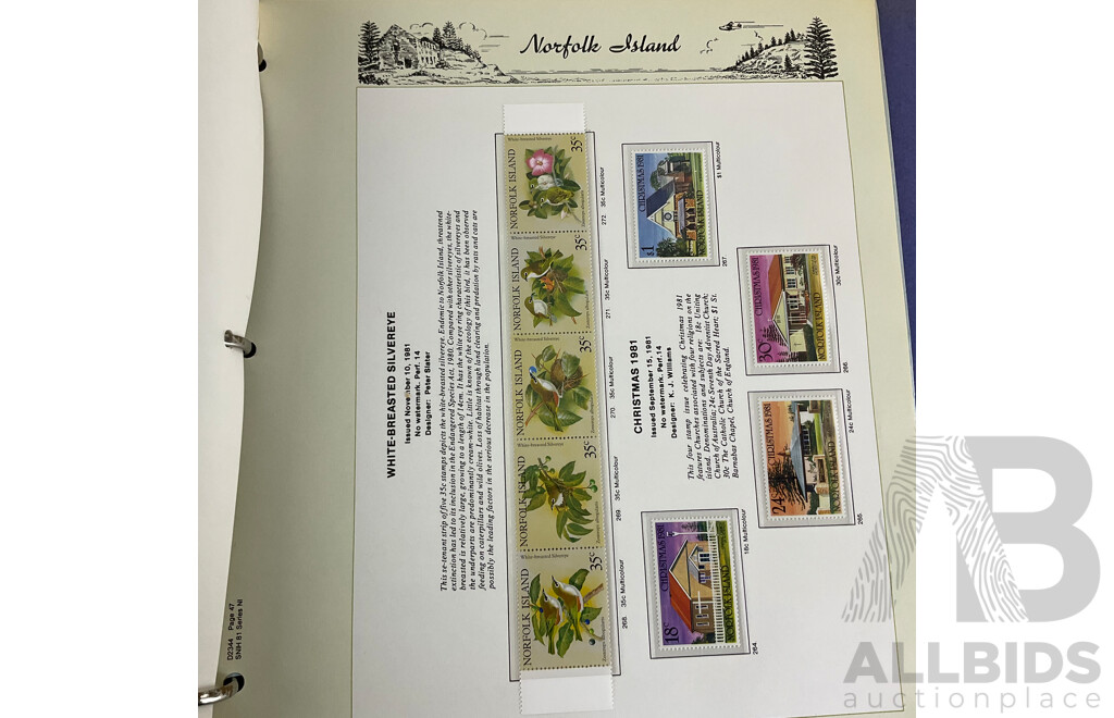Australian Dependencies Seven Seas Mint Stamp Album Antarctica 1957 to Norfolk Island 1981