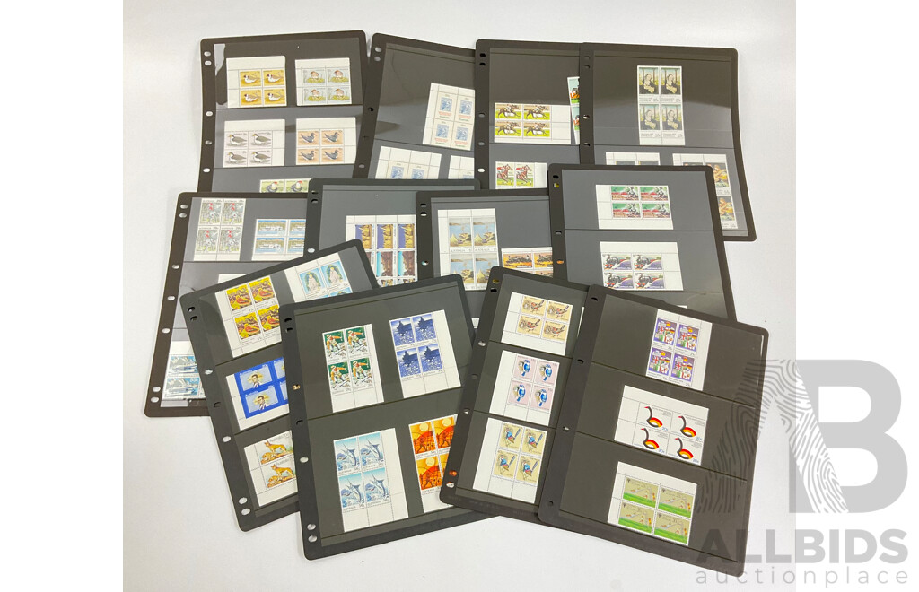 Collection of Australian 1978/79  Mint Stamp Blocks Including Sets and Five Dollar Painting Series Block of Four